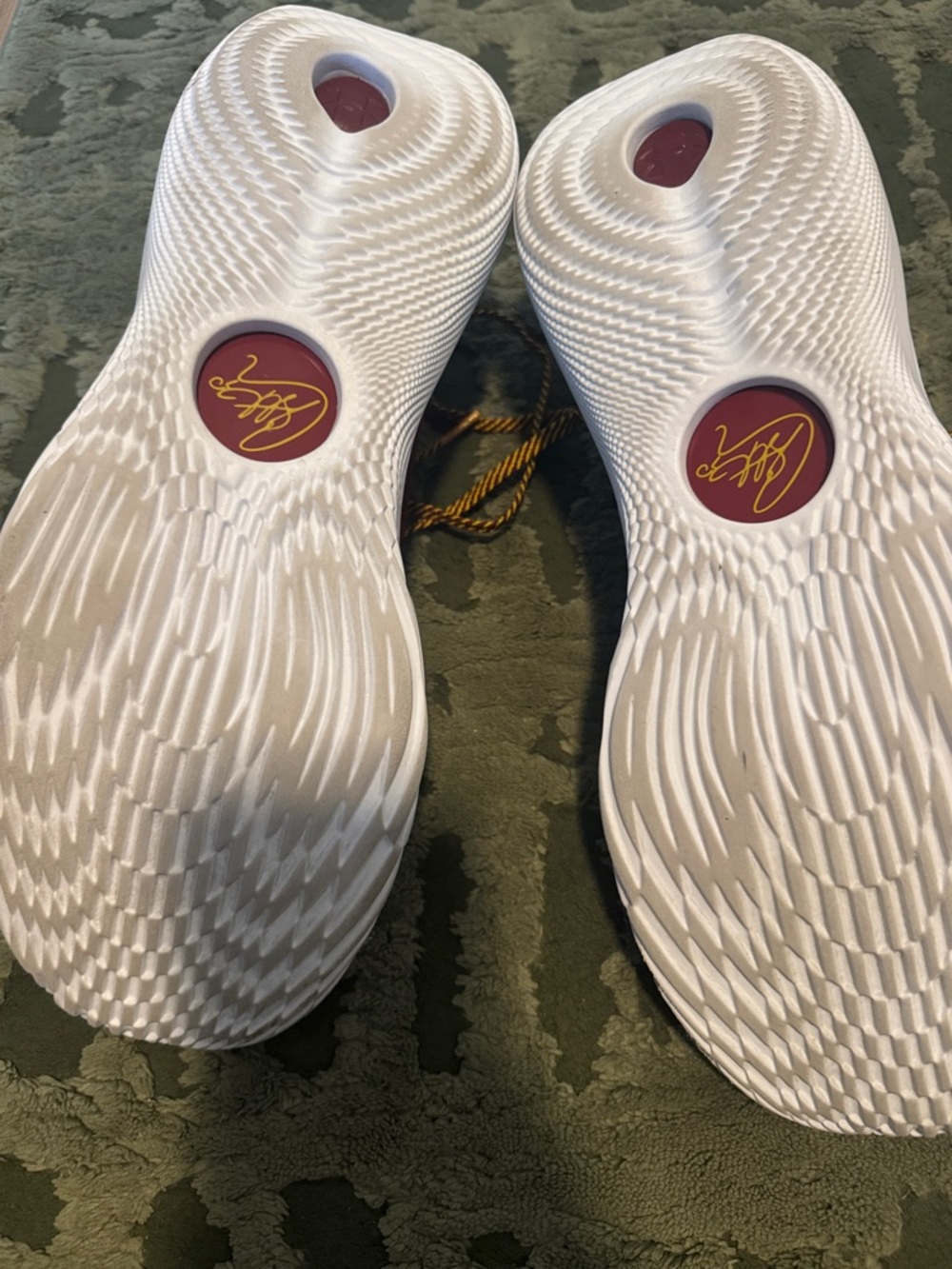 Under Armour Men's Red and Yellow Athletic Shoes - Picture 7 of 7